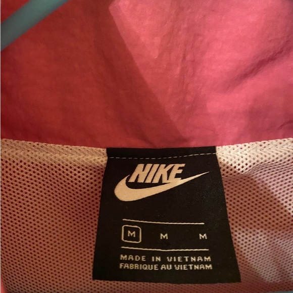 Nike women pink blue windbreaker jacket M - Picture 3 of 3